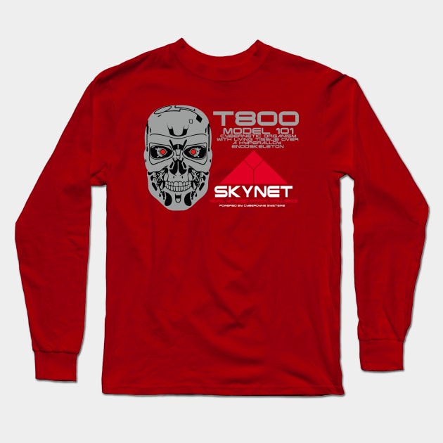 T800 model 101 Long Sleeve T-Shirt by carloj1956